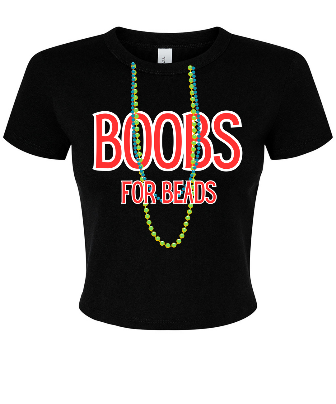 Boobs For Beads Ladies Crop Top