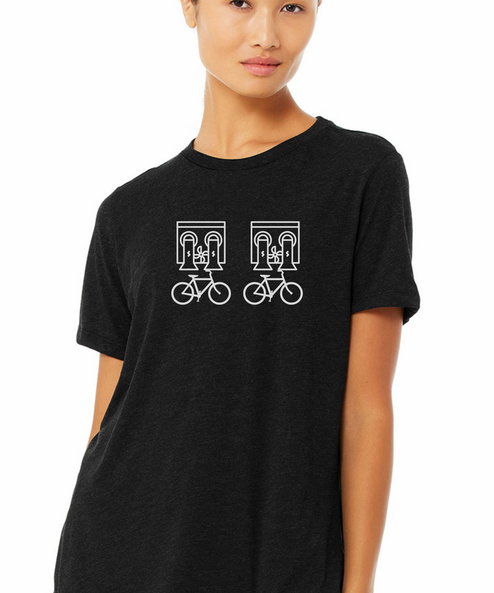 Dikes On Bikes Ladies Cut Relaxed Fit T-Shirt