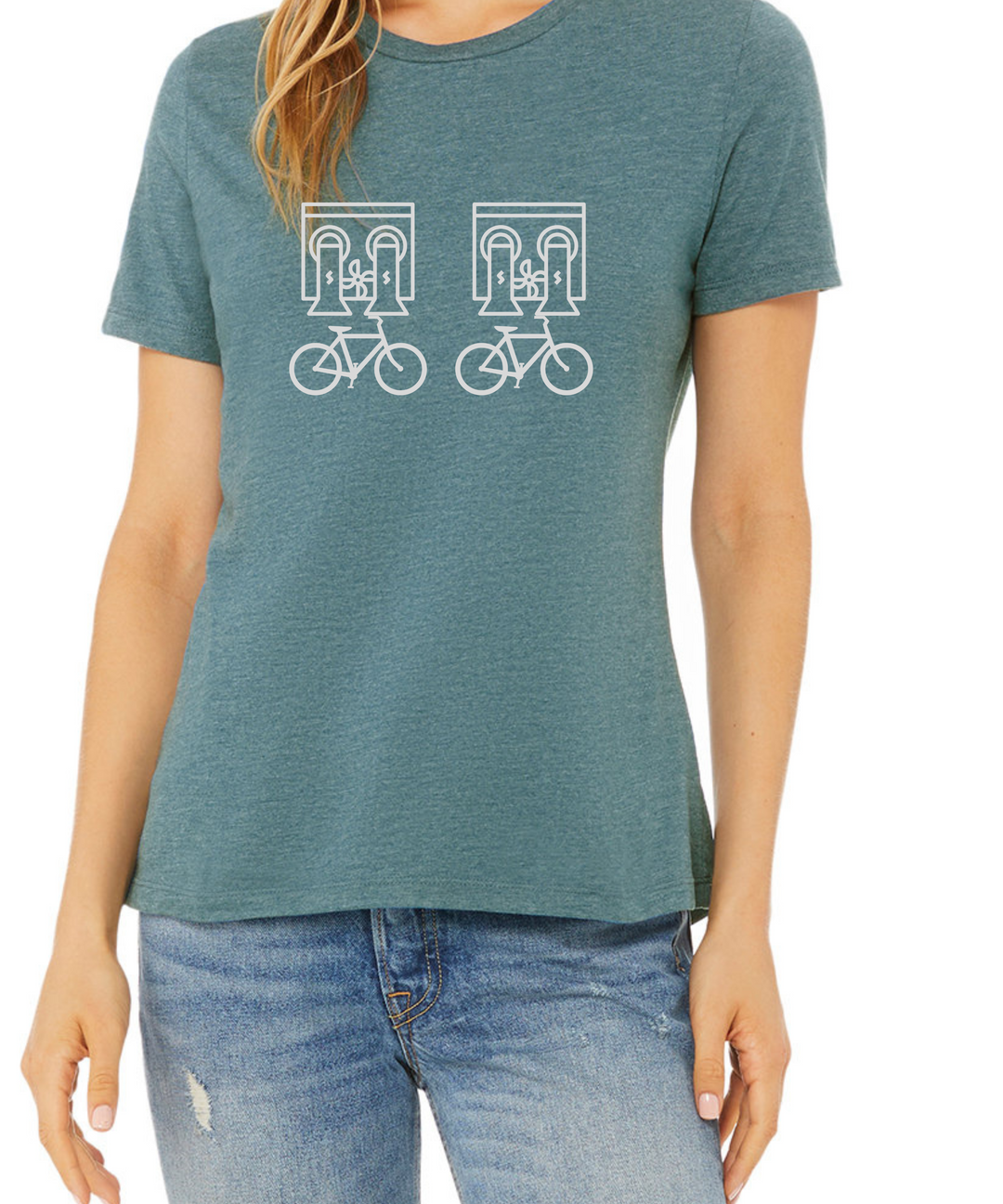 Dikes On Bikes Ladies Cut Relaxed Fit T-Shirt