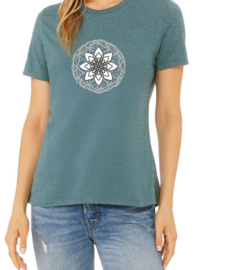 Flower of Life Ladies Cut Relaxed Fit T-Shirt