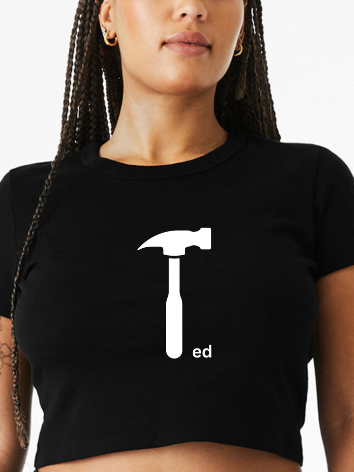 Hammered Ladies Crop Top