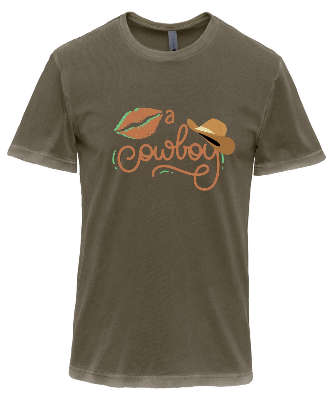 Kiss a Cowboy Unisex Women Men T-Shirt