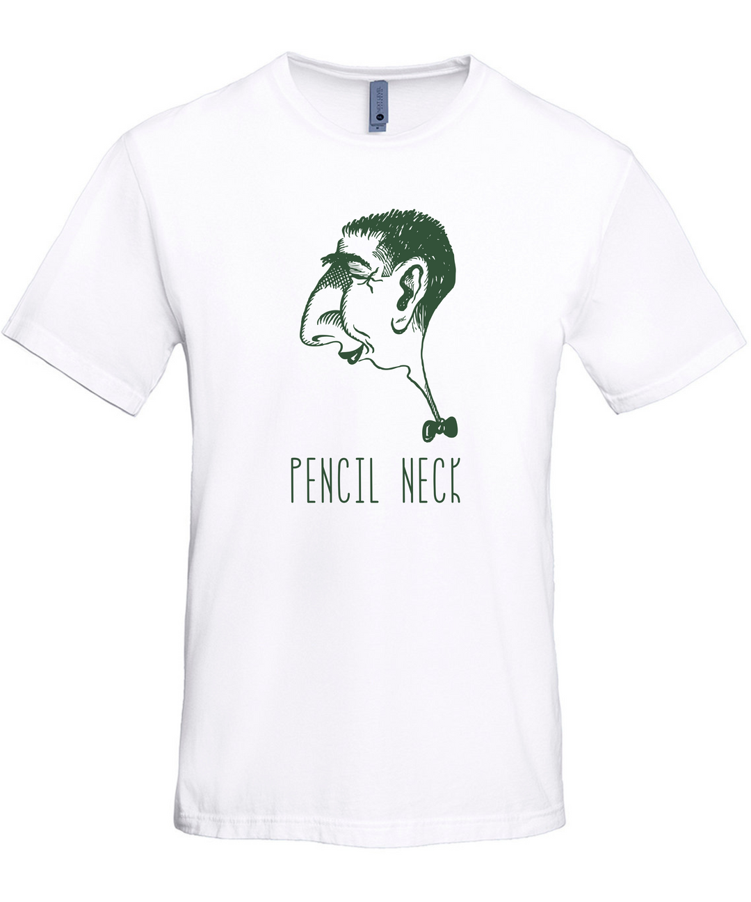 Pencil Neck Unisex Men Women T-Shirt