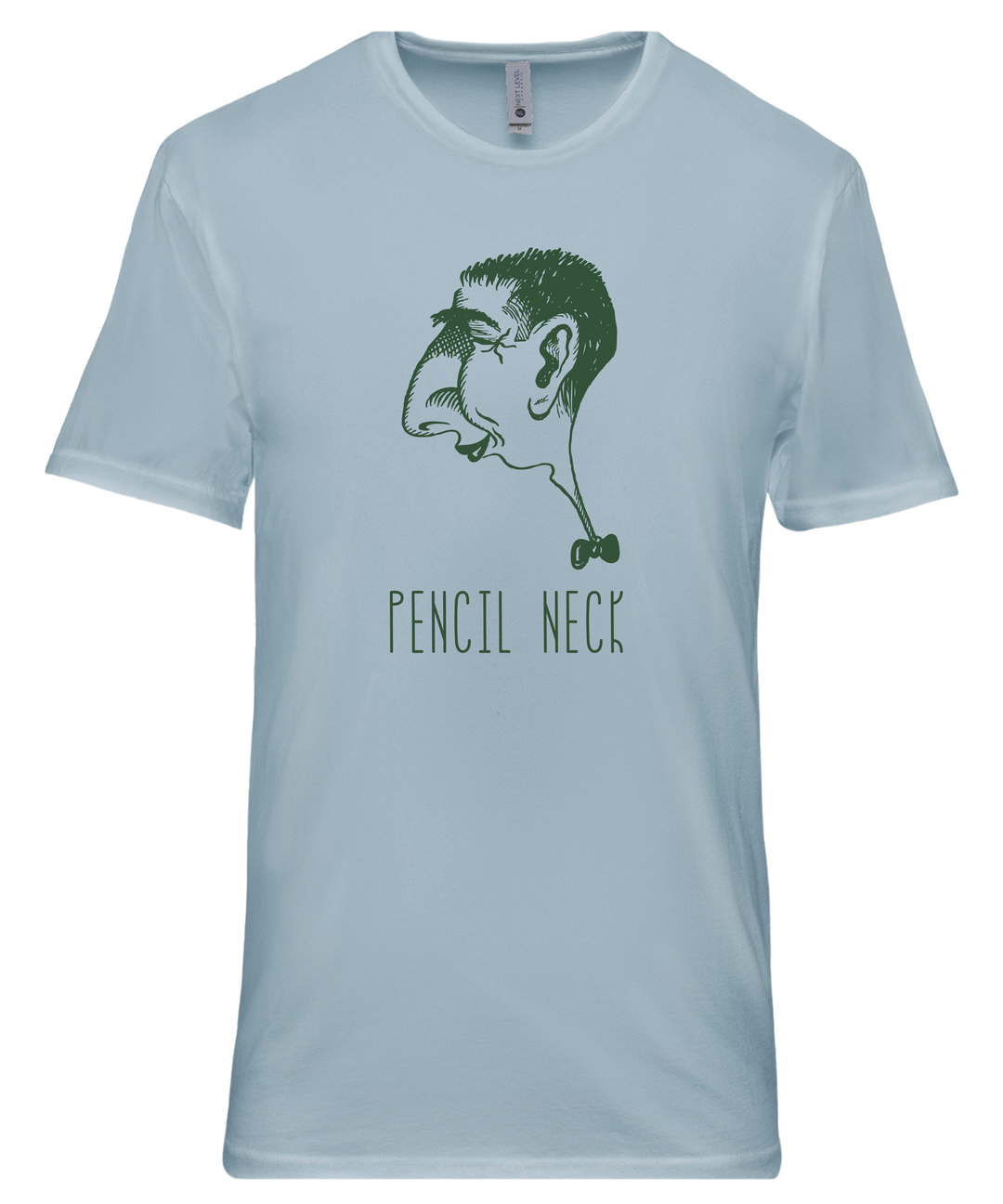 Pencil Neck Unisex Men Women T-Shirt