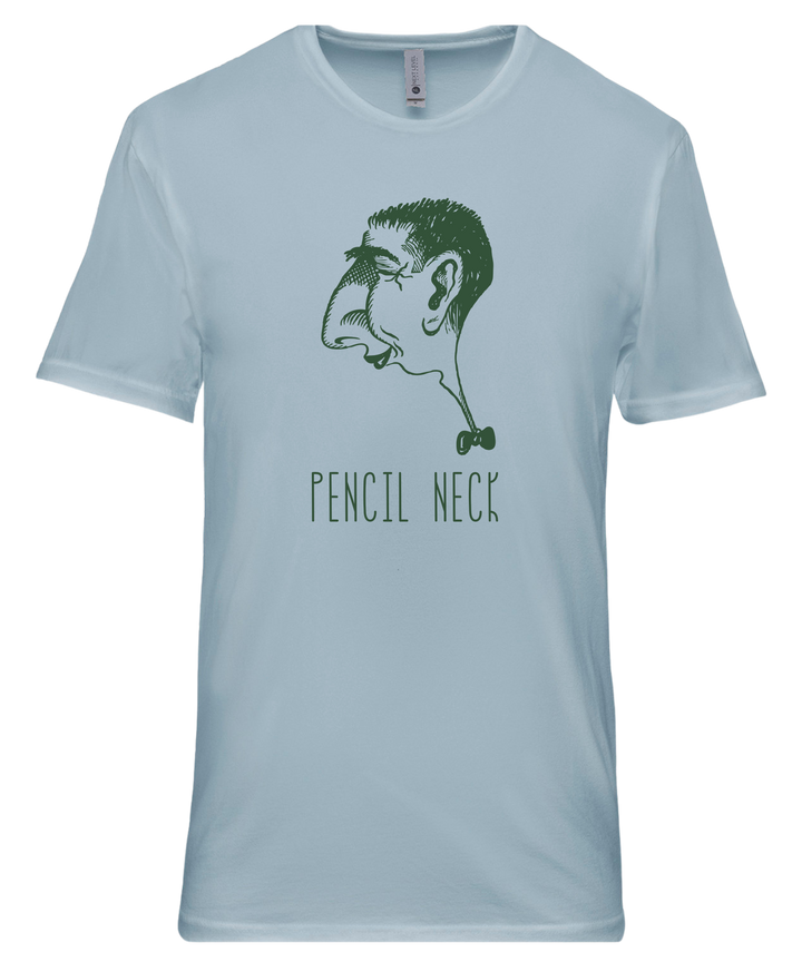 Pencil Neck Unisex Men Women T-Shirt