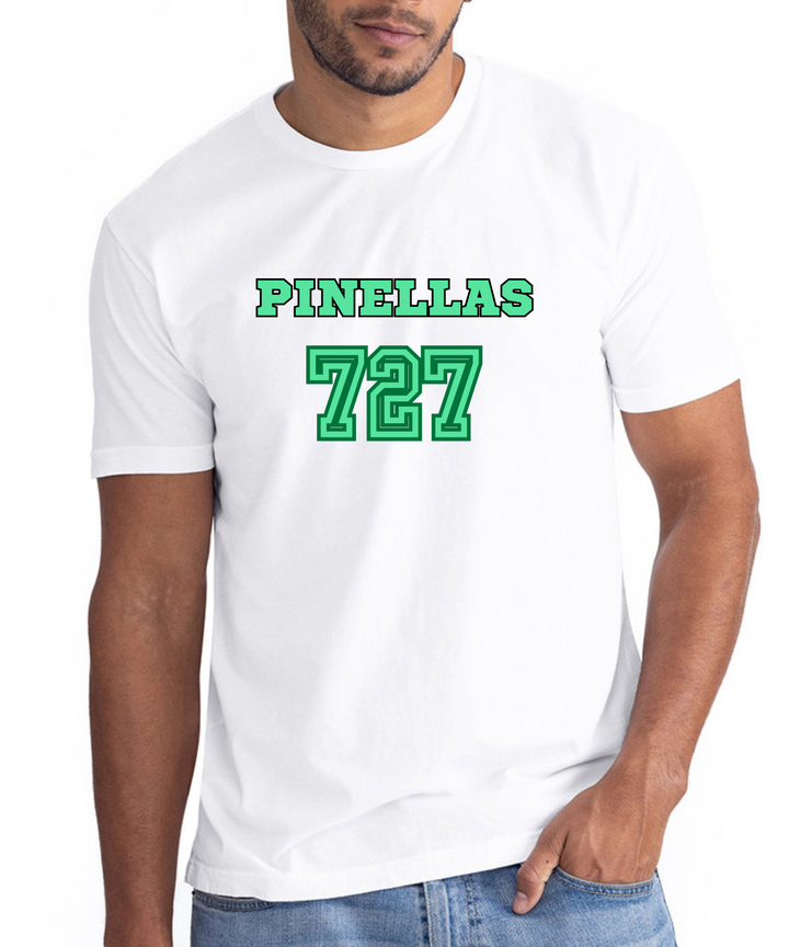 Pinellas Area Code 727 Unisex Men Women T-Shirt