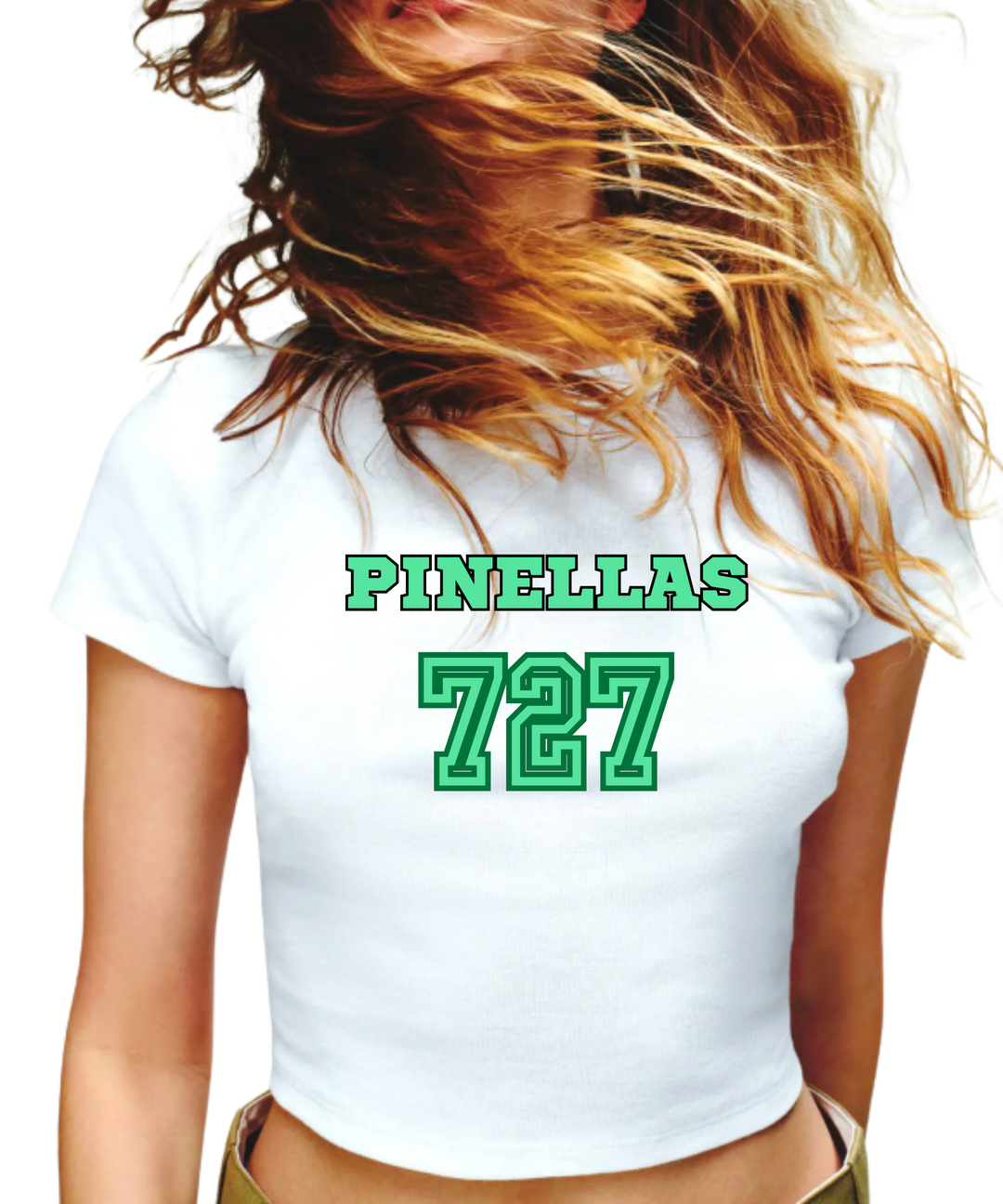 Pinellas County Area Code 727 Ladies Crop Top