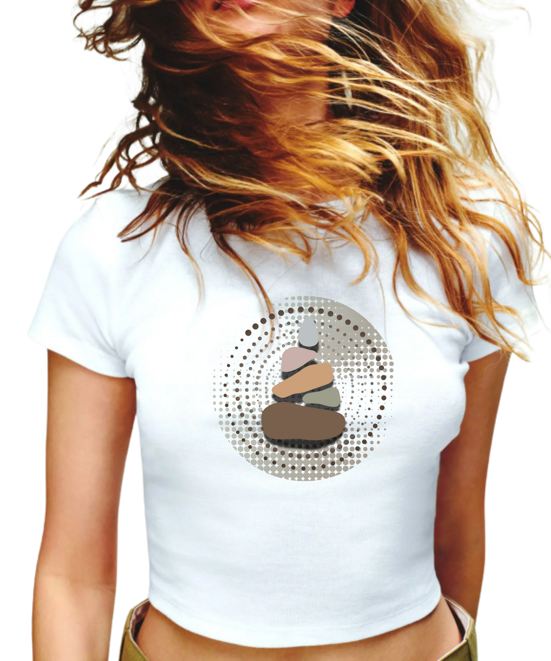 Stacking Rocks Zen Crop Top