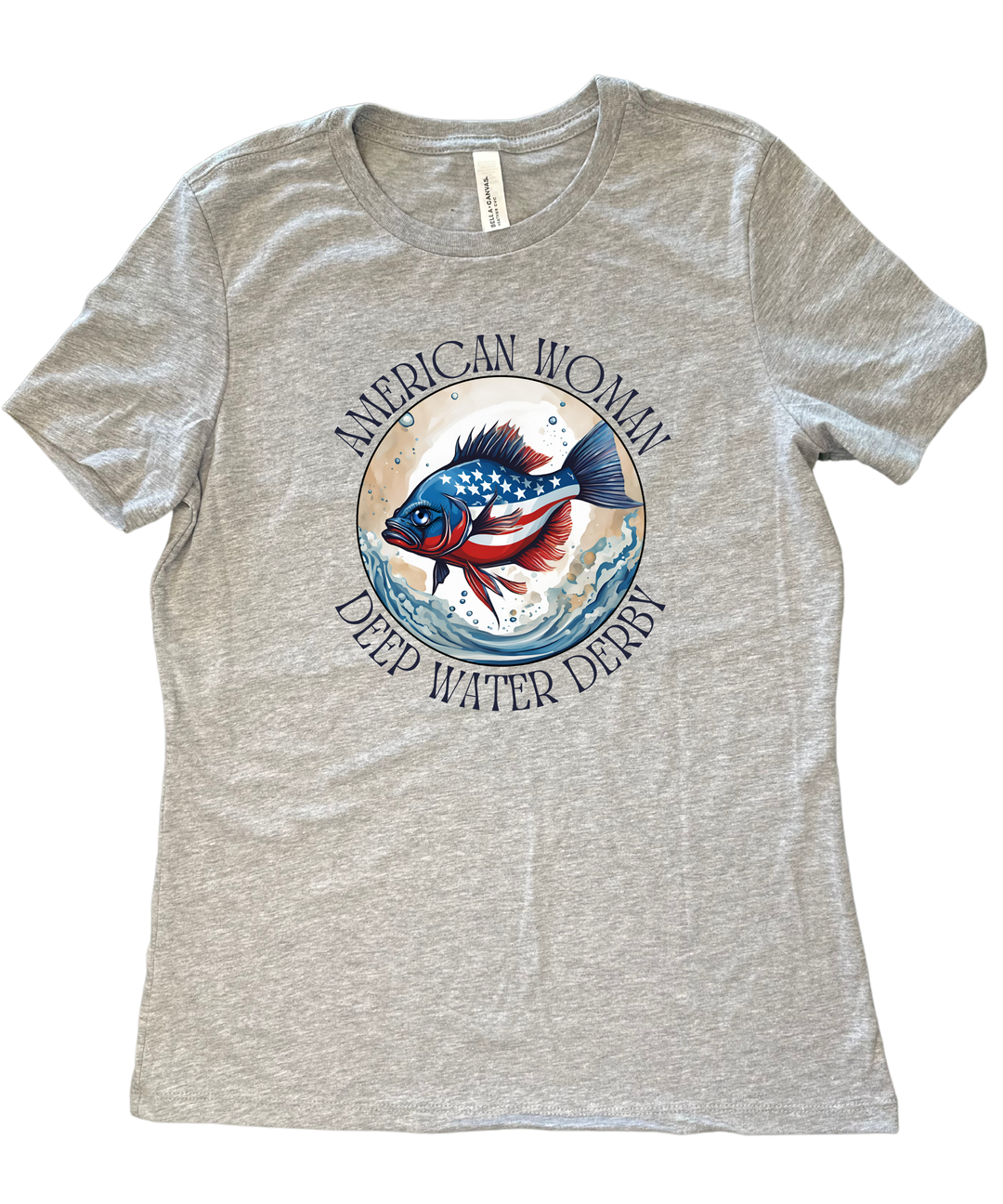 American Woman Deep Water Derby Ladies Cut Relaxed Fit  T-Shirt