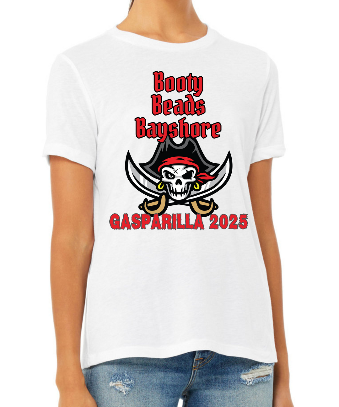 Booty Beads Bayshore Ladies Cut Relaxed Fit T-Shirt