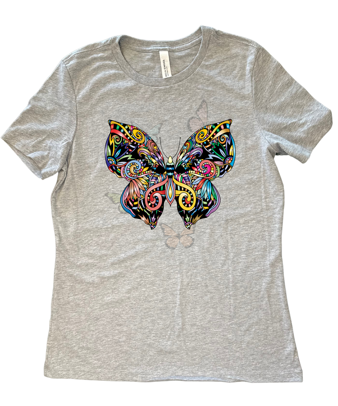 Butterfly Art Ladies Cut Relaxed Fit  T-Shirt