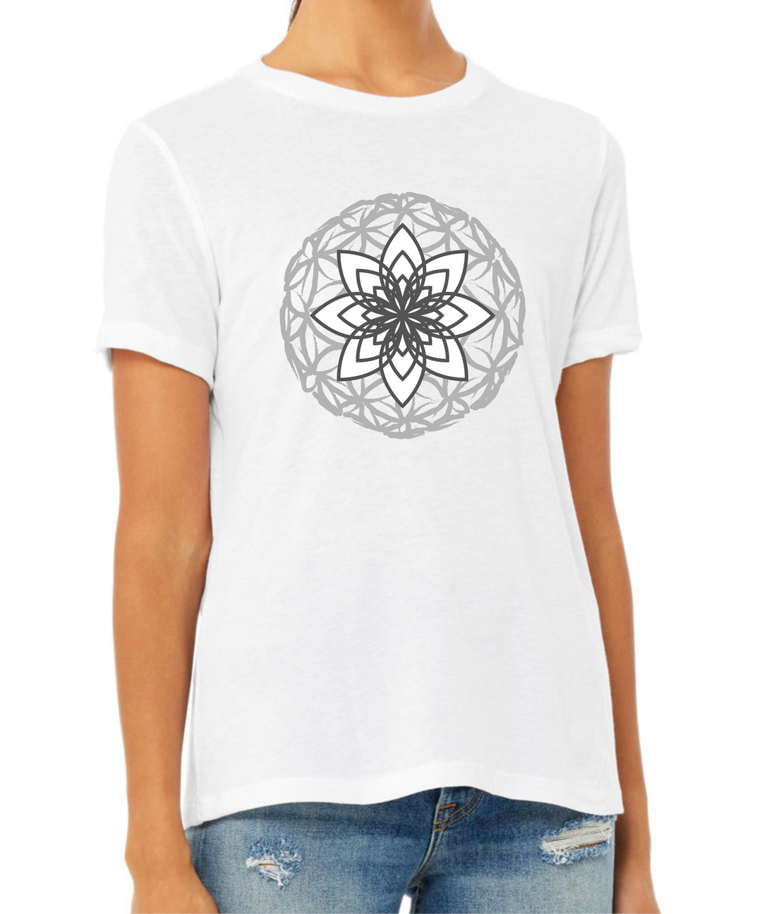 Flower of Life Ladies Cut Relaxed Fit T-Shirt