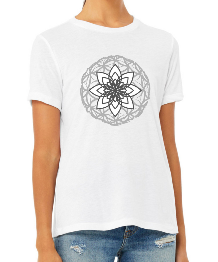 Flower of Life Ladies Cut Relaxed Fit T-Shirt