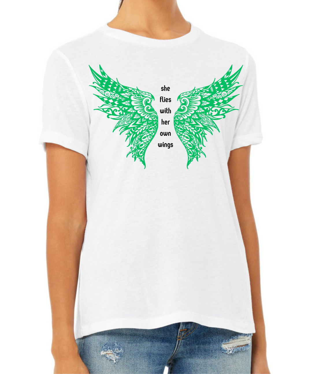 She Flies with Her Own Wings Ladies Cut Relaxed Fit  T-Shirt