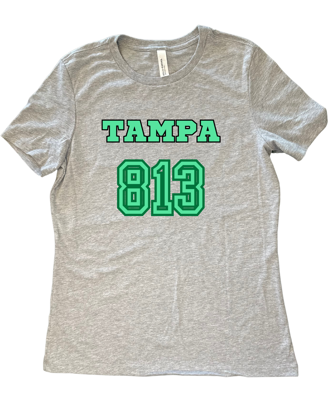 Tampa Area Code 813 Ladies Cut Relaxed Fit T-Shirt