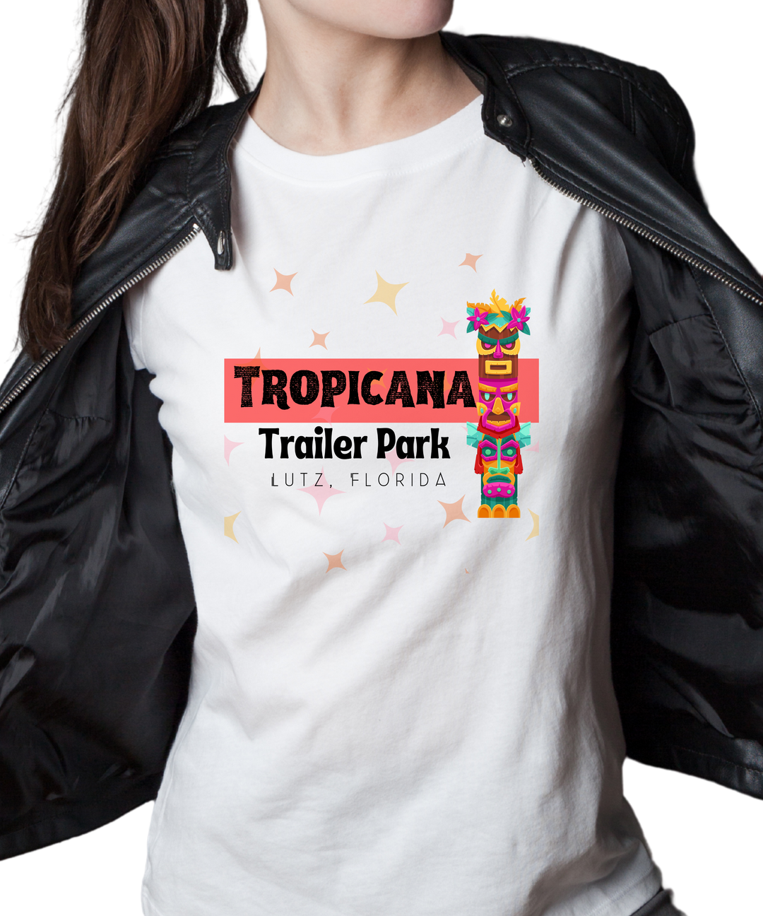 Tropicana Trailer Park Totem Ladies Cut Relaxed Fit T-Shirt