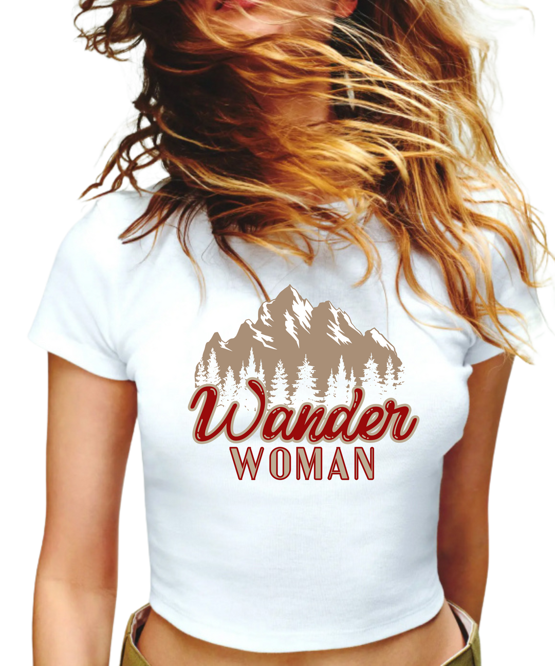 Wander Woman Ladies Crop Top